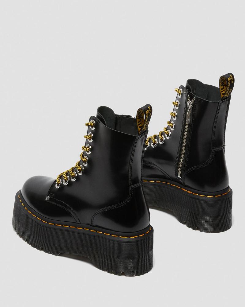 Botas Plataforma Dr Martens Jadon Max Mujer Negros | MX 541KOR